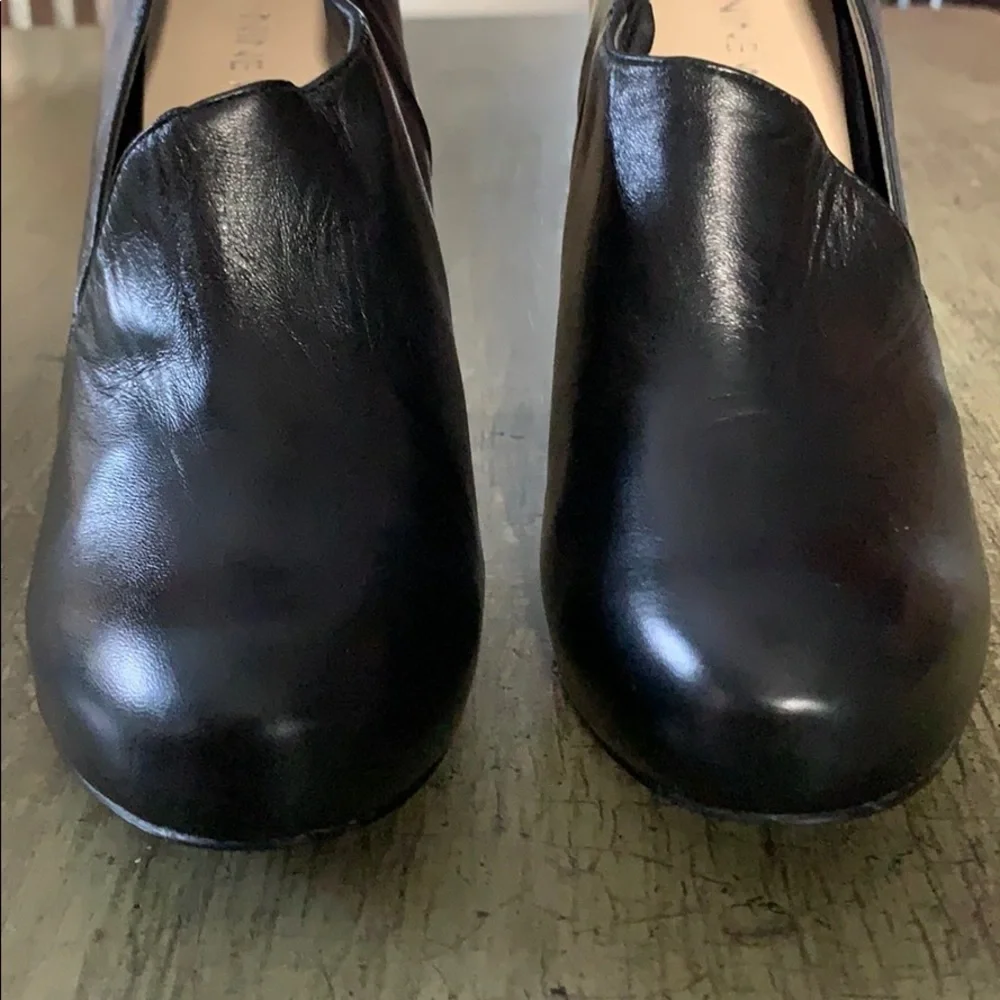 Nine WEST Verena Black Leather Heels